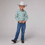 Roper Boys Amarillo Collection Shirt - Green