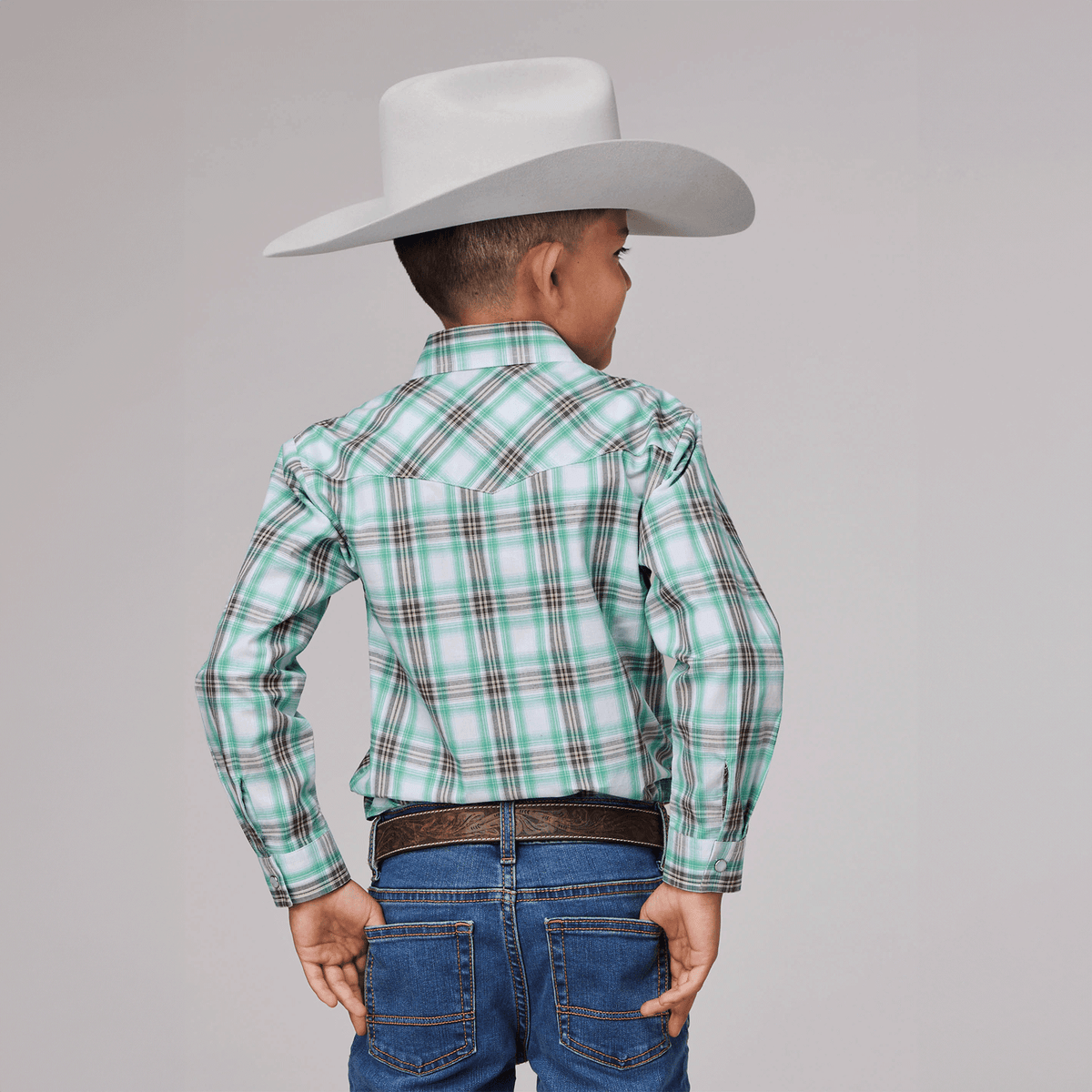 Roper Boys Amarillo Collection Shirt - Green