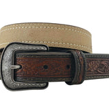 Roper Boys Roughout Leather w/Embossed Tabs - Brown