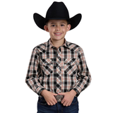 Roper Boys Karman Classic Collection Shirt - Plaid Black