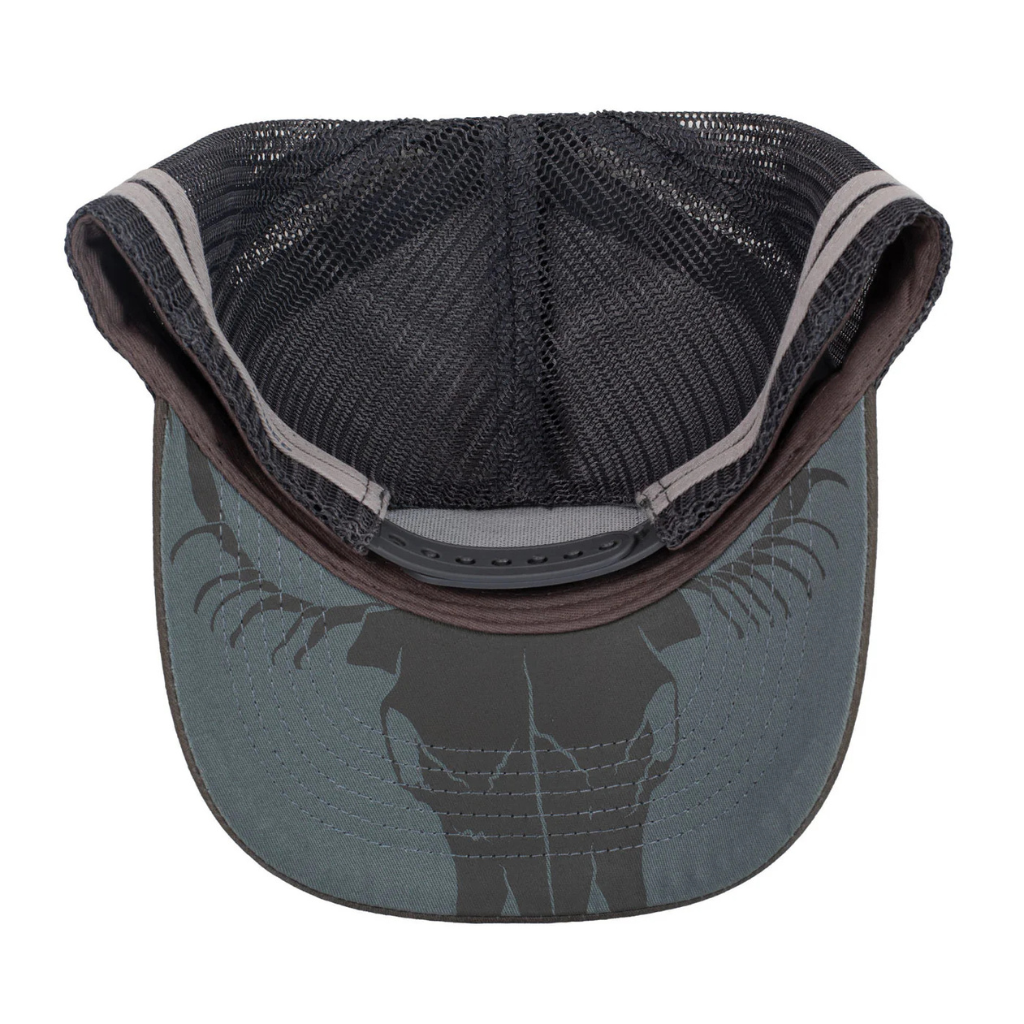 Roper Trucker Cap - Bull Skull Steel Grey