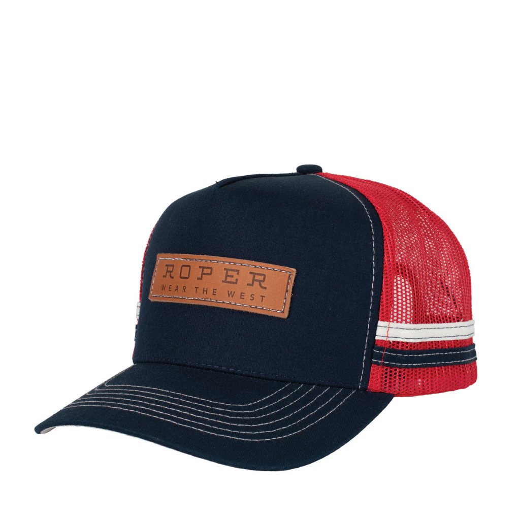 Roper Trucker Cap - Patch Navy/Red