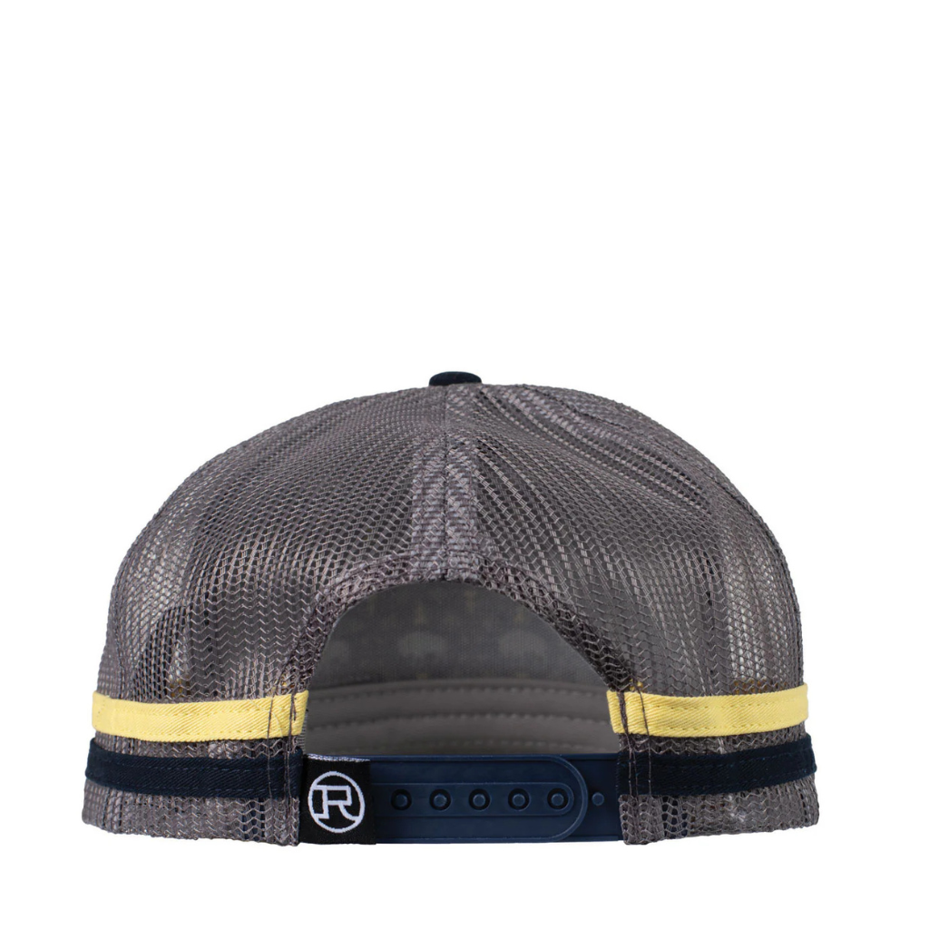 Roper Trucker Cap - Bison Print Navy