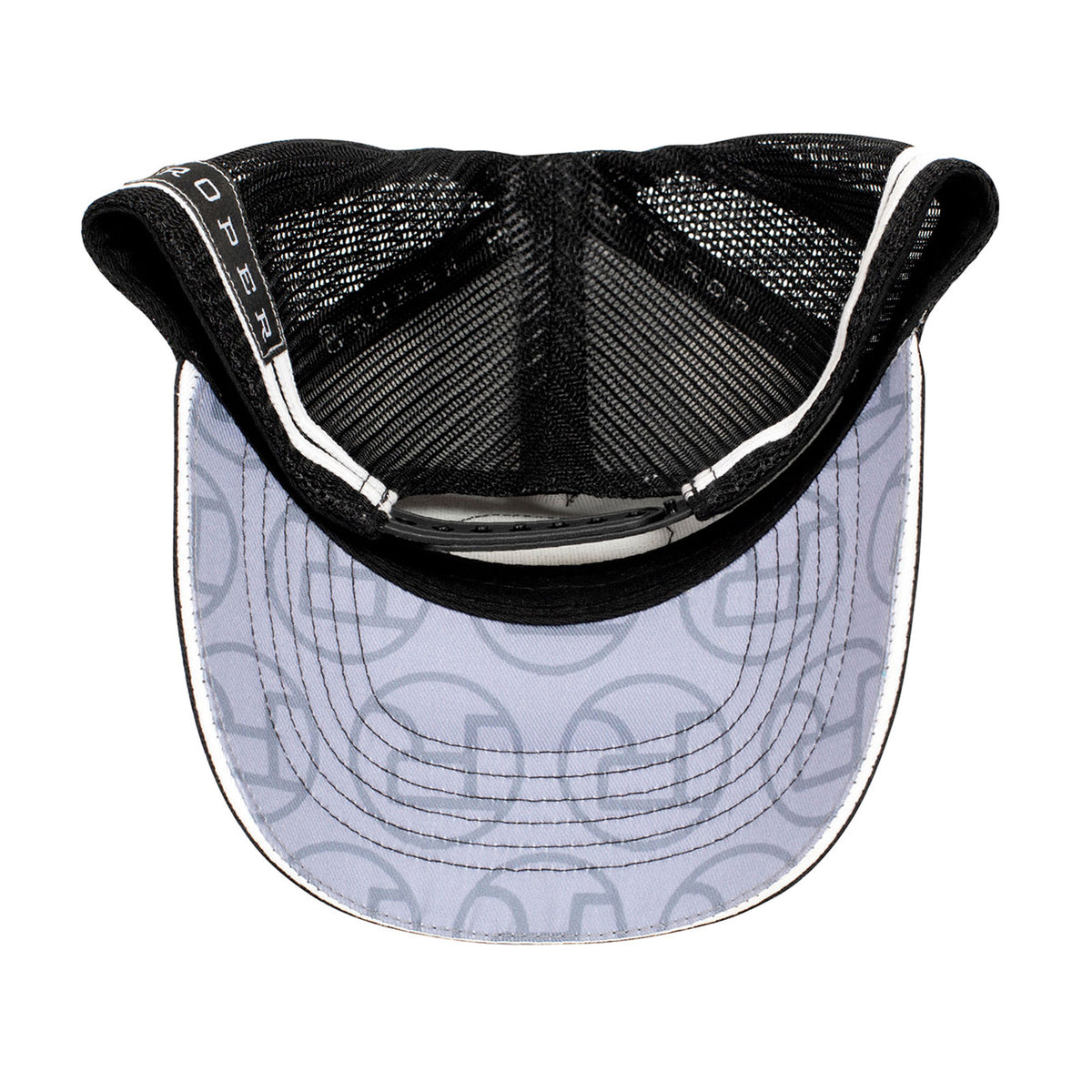 Roper Trucker Cap - Plaid Black/White