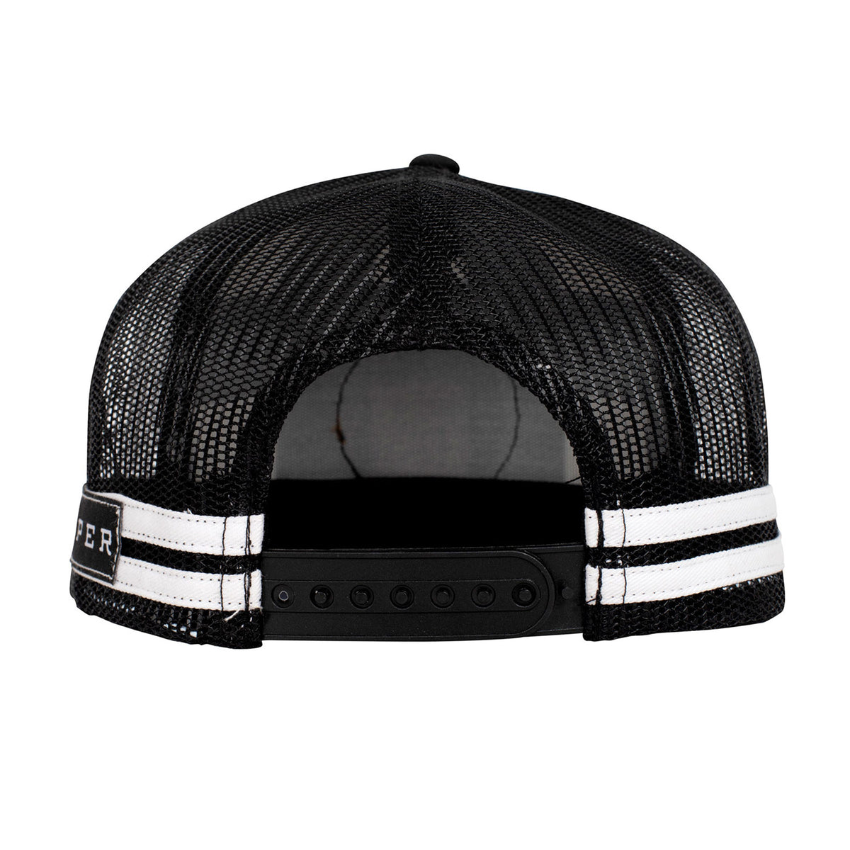 Roper Trucker Cap - Plaid Black/White