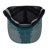 Roper Trucker Cap - Bull Skull Petrol
