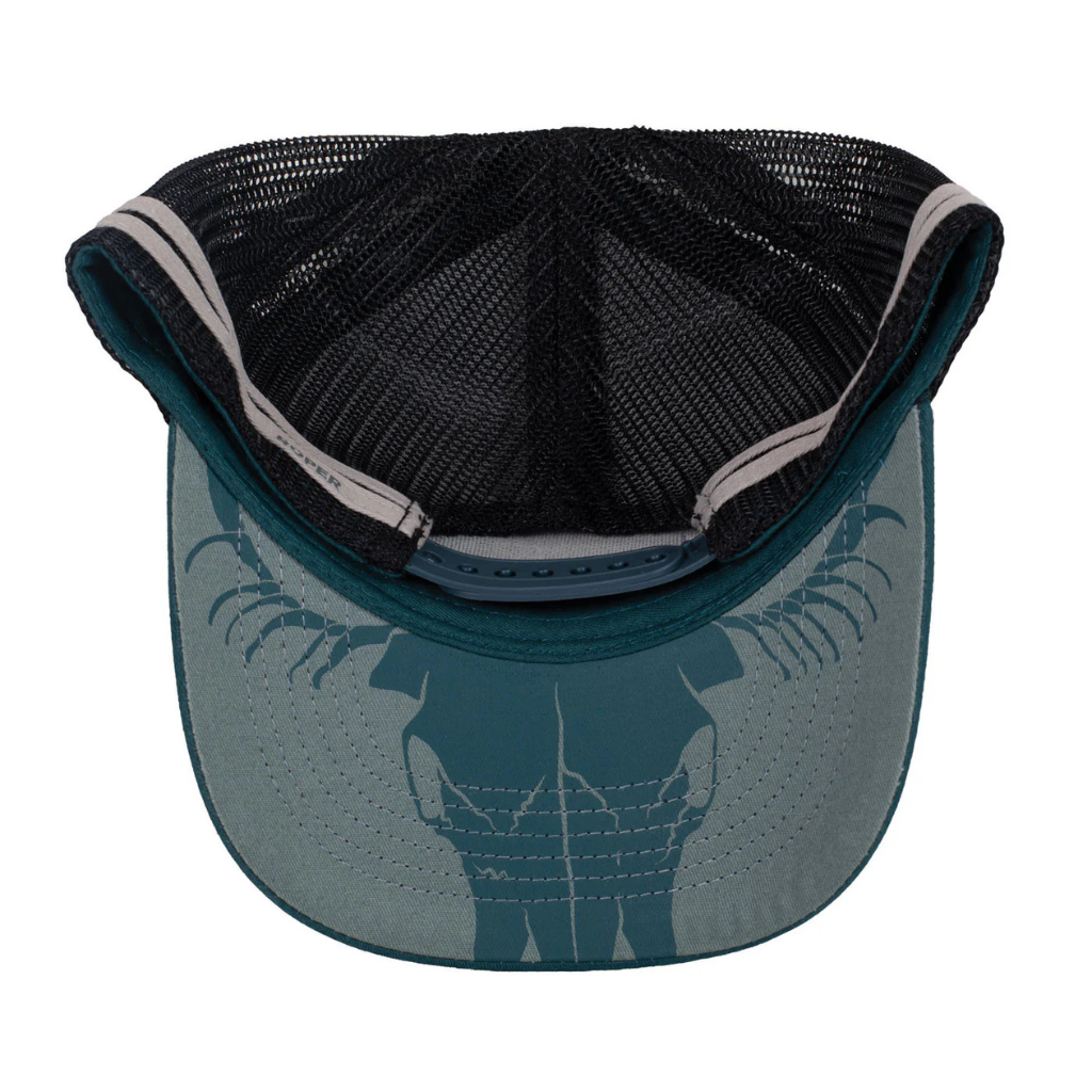 Roper Trucker Cap - Bull Skull Petrol
