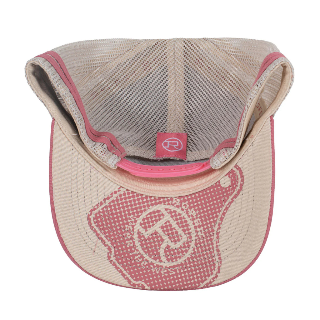 Roper Trucker Cap - Cattle Tag Dusty Rose