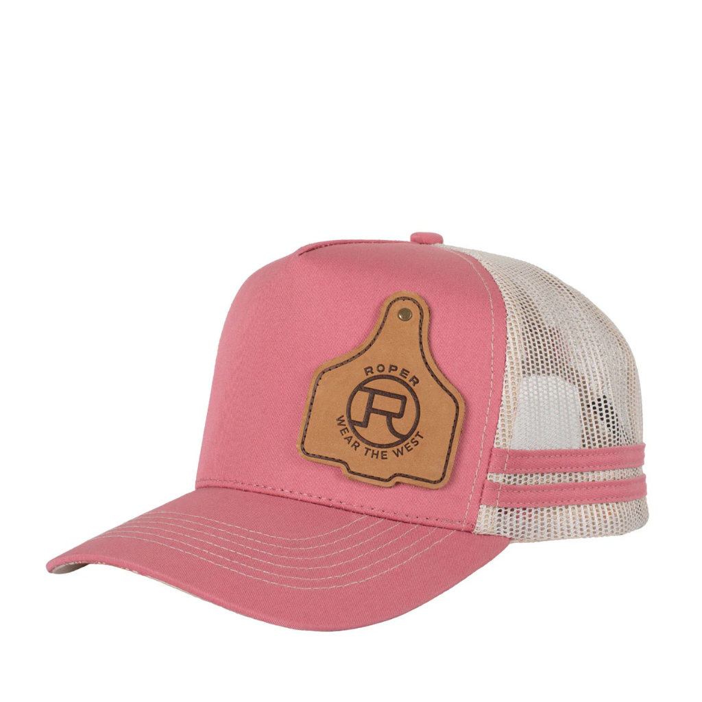 Roper Trucker Cap - Cattle Tag Dusty Rose