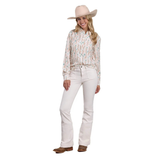 Roper Womens Five Star Collection Shirt - Print White