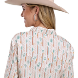 Roper Womens Five Star Collection Shirt - Print White