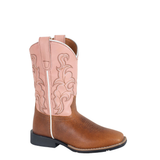 Roper Big Kids Gabriel - Tan/Pink Leather