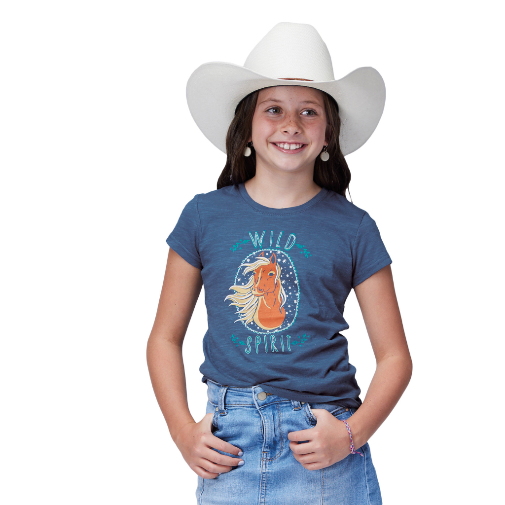 Roper Girls Five Star Collection Tee - Blue