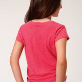 Roper Girls Five Star Collection Tee - Solid Pink