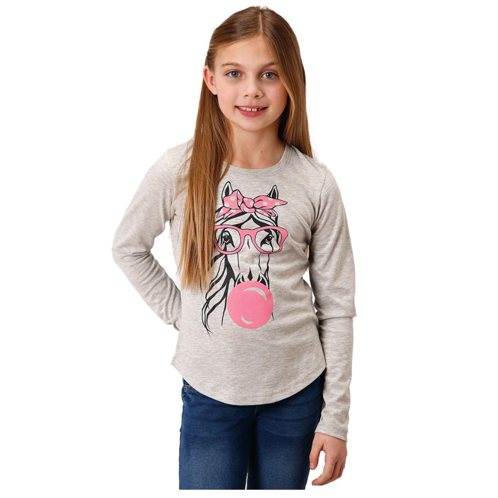 Roper Girls Five Star Collection Tee - Solid Grey