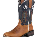 Roper Kids James - Tan Burnished/Navy Leather