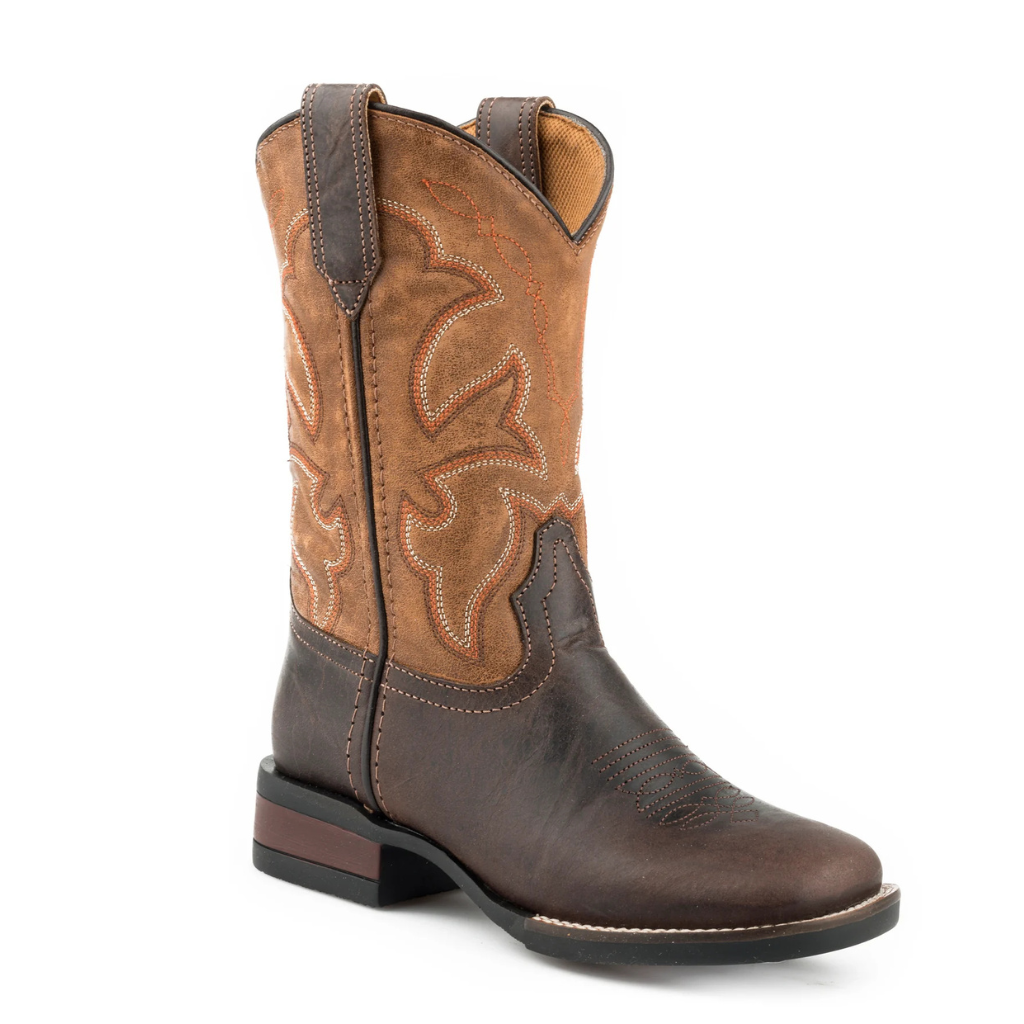 Roper Kids Monterey Boots - Brown/Tan Leather