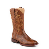 Roper Kids Quills - Cognac Ostrich Print/Cognac