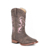 Roper Kids Lexi - Chocolate/Pink Glitter