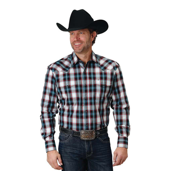 Roper Mens Amarillo Collection Shirt - Plaid Black - Bairnsdale Horse ...