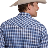 Roper Mens Karman Classic Shirt - Plaid Blue