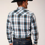 Roper Mens Karman Classic Shirt - Plaid Blue