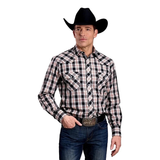 Roper Mens Karman Classic Collection Shirt - Plaid Black
