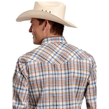 Roper Mens West Made Collection Shirt - Plaid White