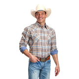 Roper Mens West Made Collection Shirt - Plaid White