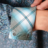 Roper Mens Amarillo Collection Shirt - Plaid Blue