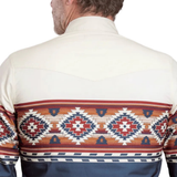 Roper Mens Vintage Collection Shirt - Print Blue