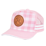 Roper Trucker Cap - Mini Plaid Pink/Light Pink