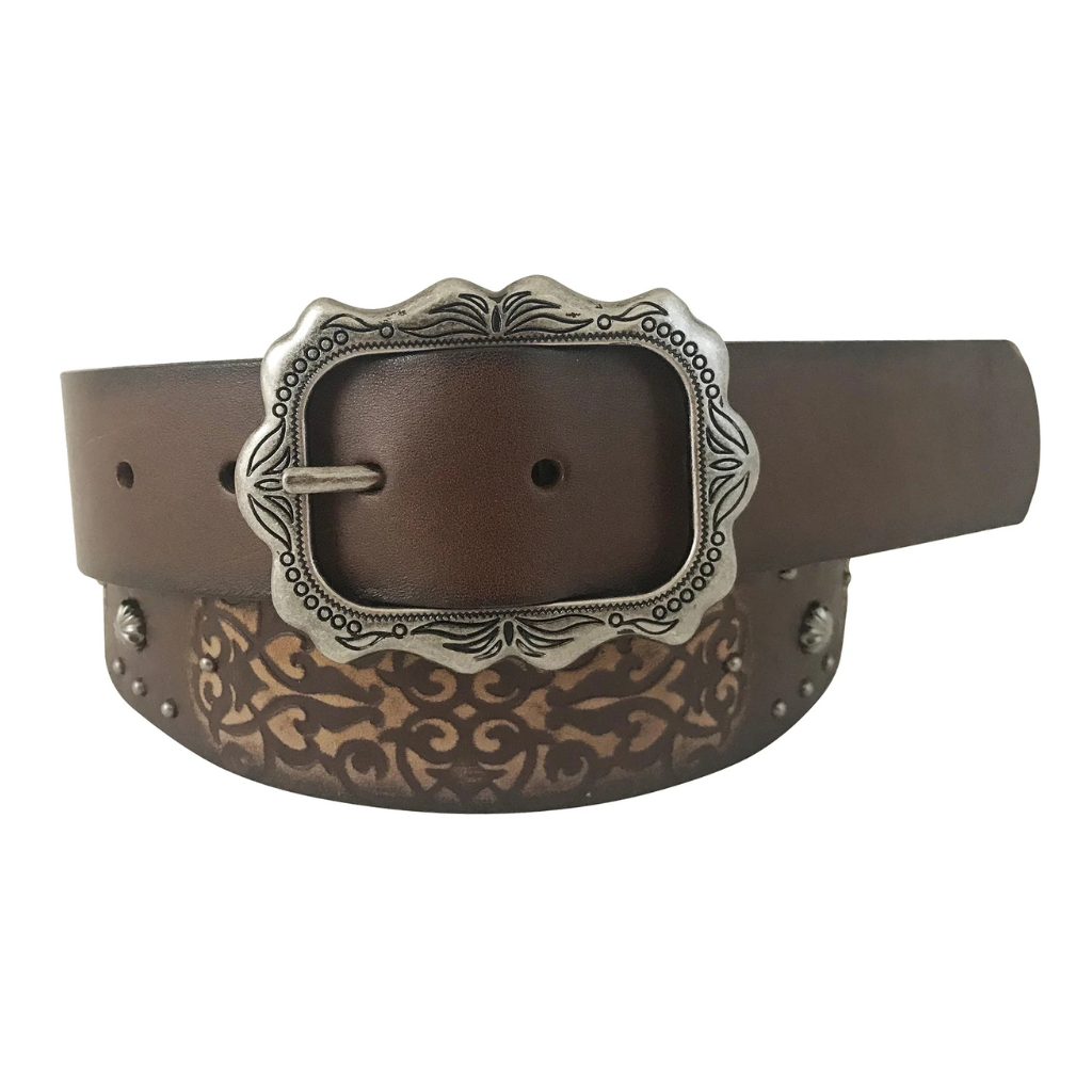 Roper Womens Belt - Geniune Leather Embossed