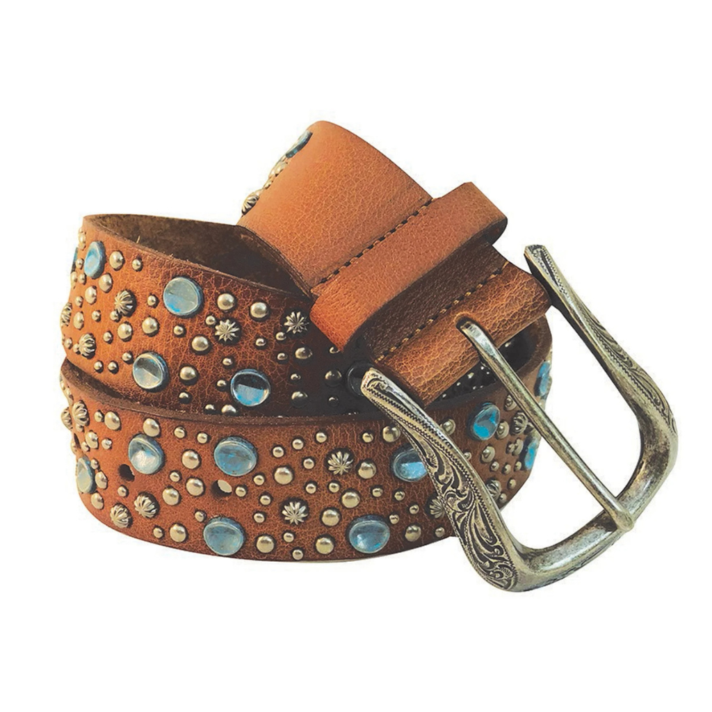 Roper Womens Belt - Genuine Leather w/Nail Heads