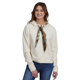 Roper Womens Five Star Collection Fleece Hoodie - Solid White
