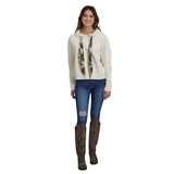 Roper Womens Five Star Collection Fleece Hoodie - Solid White