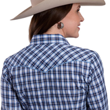 Roper Womens Karman Special Colleciton Shirt- Plaid Blue