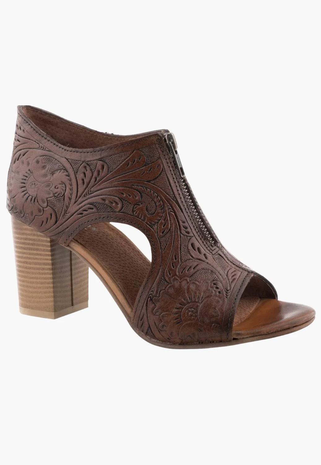 Roper tooled 2025 leather heels