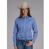 Roper Womens Amarillo Collection Shirt - Print Blue