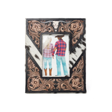 Saddlewood Handtooled Leather Photo Frame - Brown