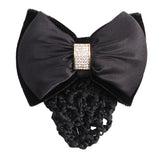 Crystal Row Show Bow w/Hair Net