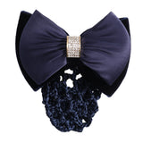Crystal Row Show Bow w/Hair Net