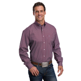 Stetson Mens Collection Shirt - Print Wine
