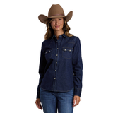 Stetson Womens Shirt - Solid Blue