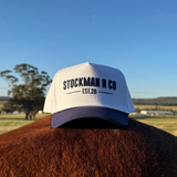 Stockman N Co Trucker Cap - White/Midnight Blue