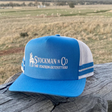 Stockman N Co Station Outfitters Trucker - Blue/Grey