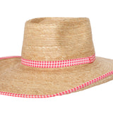 Sunbody Ava Oak Hat - Pink Gingham Check