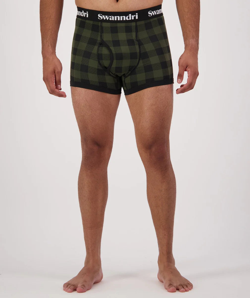 Swanndri Mens Underwear - Olive/Black Check