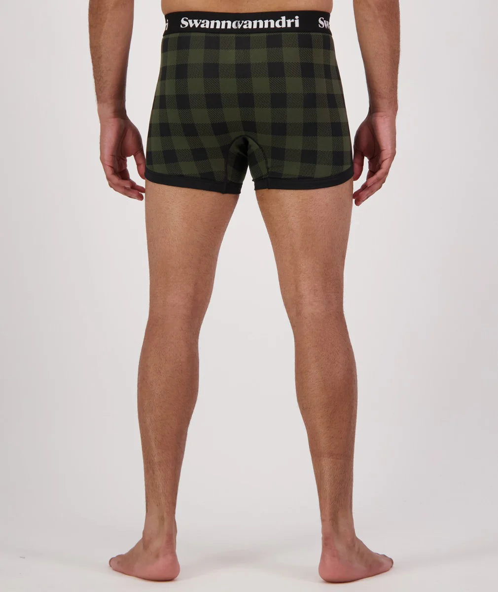 Swanndri Mens Underwear - Olive/Black Check