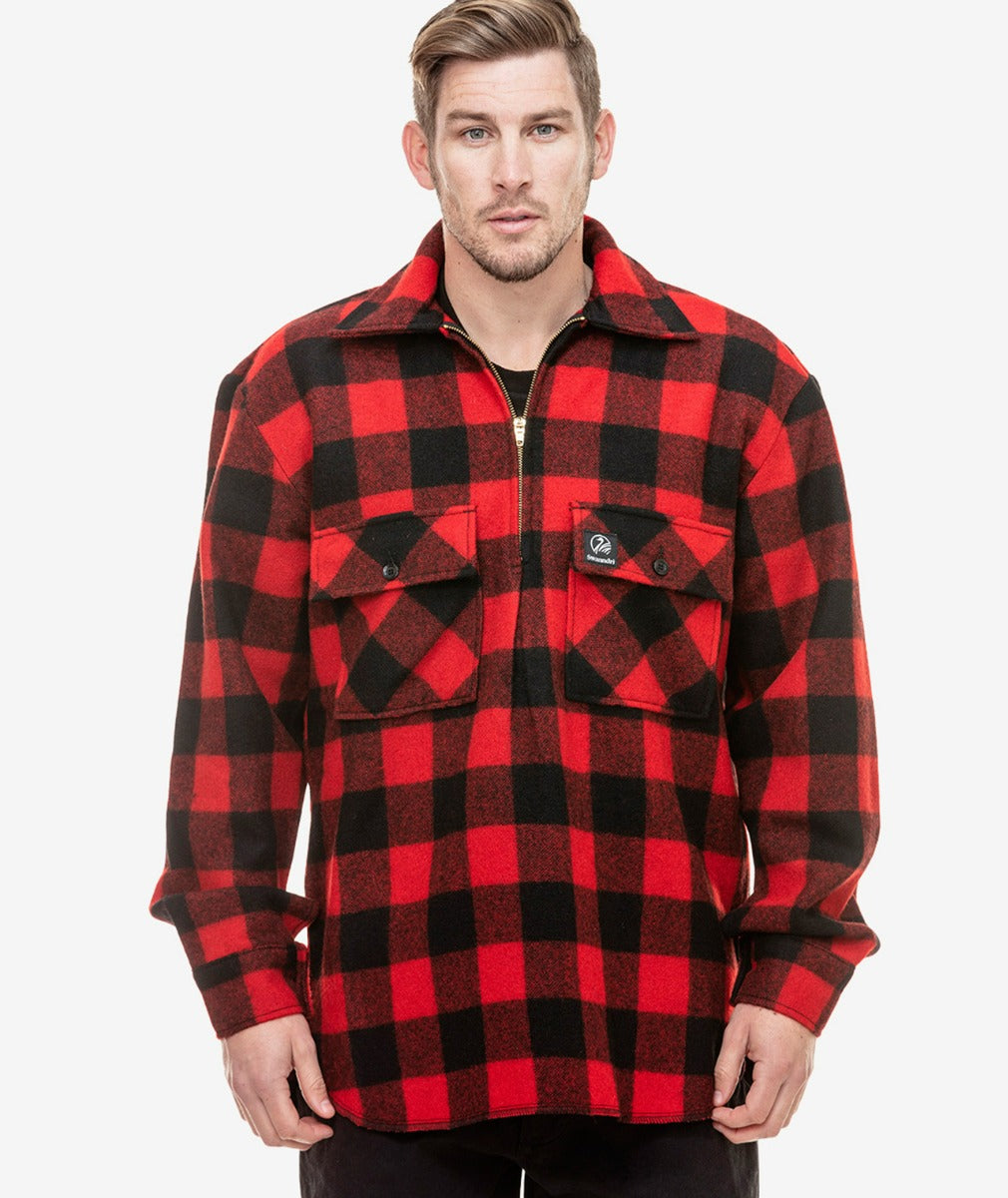 Swanndri Mens Ranger Bush Shirt - Red/Black Check